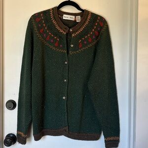 Baxter & Wells Sweater fall cardigan wool blend womens large